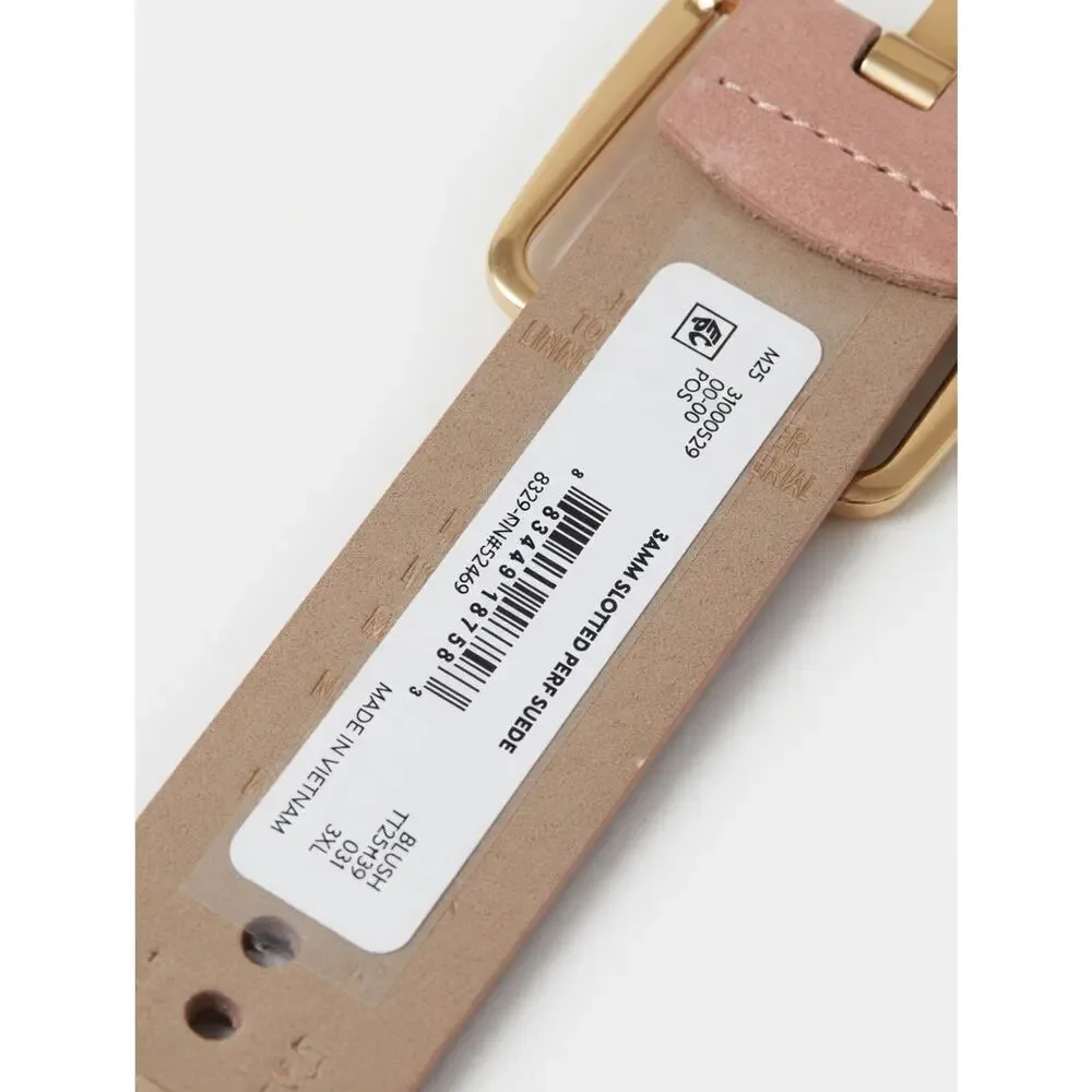 Time and Tru Blush Suede Belt – Size 3X – Brand New with Tags!